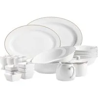 MÄSER Geschirr-Set PROFESSIONAL DINING, Zubehör-Set, Porzellan (24-tlg), 6 Personen, Porzellan