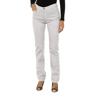 Reguläre Passform Stretchstoff lange Hose 6Y5J18-5N0RZ Damen