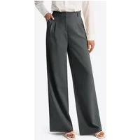 Imily Bela Palazzohose Damen Palazzohose mit Bundfalten und hoher Taille (Packung, 1-tlg., 1per-Pack) mit Knöpfen