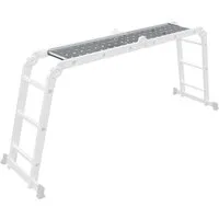 Craftfull Vielzweckleiter 6in1 Leiter, 3 J. Garantie, Mehrzweckleiter, Gerüst (Arbeitsplattform, Gerüst, Gerüst für Baustelle, Arbeitsplattform), NUR Arbeitsplattform