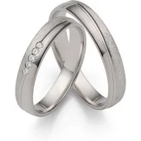 Firetti Trauring Schmuck Geschenk Hochzeit Ehering "LIEBE", Made in Germany - wahlweise mit oder ohne Zirkonia (synth)