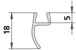 Kermi 1240 1x Dichtleiste, Länge: 2000 mm, 2534091 2534091