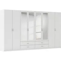 rauch Kleiderschrank Schrank Garderobe Ankleide GAMMA Breiten 91/136/181/226/271/315/360 cm (in 3 Ausstattungen BASIC/CLASSIC/PREMIUM (inkl. SOFT-CLOSE-Funktion) verschiedene Griff-Varianten, mit Spiegel TOPSELLER MADE IN GERMANY