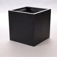 Elegant Einrichten Pflanzkübel Fiberglas quadratisch 40x40x40cm elegant schwarz-matt (1 St)