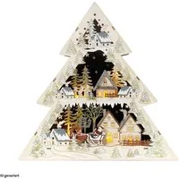 HTI-Living Schwibbogen Leuchtspitze Weihnachtsmann zu Besuch (1-tlg), Schwibbogen Weihnachtsdeko