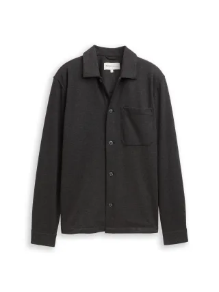 Denim Tom Tailor - Overshirt mit Brusttasche black twill - Gr. - M
