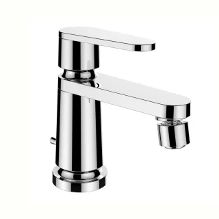 LAUFEN Bidetarmatur THE NEW CLASSIC Festauslauf Ausladung 121 mm mit Ablaufventil chrom HF900510100000