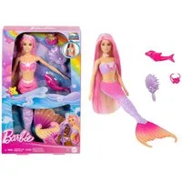 Mattel® Meerjungfrauenpuppe Mattel HRP97 Barbie Meerjungfrau Malibu Farbwechseleffekt, Delfin & Ac