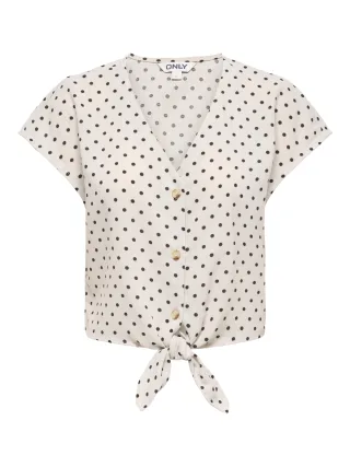 ONLY - ONLEMMIA SS KNOT SHIRT PNT Pumice Stone - Gr. - L