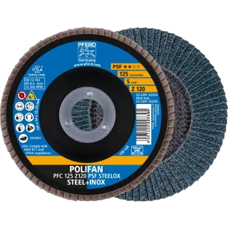 PFERD TOOLS POLIFAN Fächerscheibe PFC konisch Universallinie PSF STEELOX Stahl/Edelstahl - 69398195