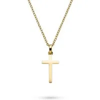 s.Oliver Kette mit Anhänger Modern Cross, Kreuz-Optik