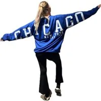 Worldclassca Longsweatshirt Worldclassca Oversized Sweatshirt CHICAGO Langarmshirt Puli Oberteil