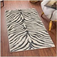 Livabliss Teppich LUANDA, rechteckig, Höhe: 11 mm, Skandinavischer Teppich, Boho Wohnzimmerteppich/Läufer im Zebra Muster