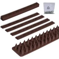 relaxdays Taubenspikes Vogelabwehr Spikes Kunststoff, 4x49x2 cm, 10-St., 10er Set, 10er Pack