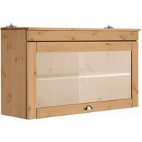 Home affaire Glashängeschrank Oslo 100 cm breit, aus Kiefer, 1 Klappe, Metallgriff, Landhaus-Optik