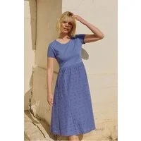 Tranquillo Sommerkleid Sommerkleid Juliaa Lace-Optik Sommerliches Midikleid mit gefüttertem Rock und Seitentaschen