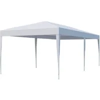 paramondo Pavillon Steckpavillon SP-3, 6 x 3 m, weiß, werkzeugloser Aufbau, wasserdichtes PE Dach, 6x3 m