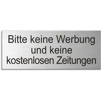 OFFORM DESIGN Hinweisschild Bitte keine Werbung und keine kostenlosen Zeitungen