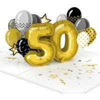 papercrush Geburtstagskarte 50. Geburtstag Pop-Up Karte
