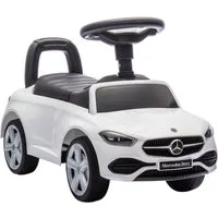 AIYAPLAY Rutscher mit Hupe, Motorgeräuschen, Stauraum unter dem Sitz, (Rutschfahrzeug, 1-tlg., Mercedes-Benz C-Class Rutschauto), für Kinder von 18-36 Monaten, Weiß