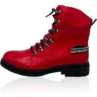 Nowaland Damen Stiefeletten mit Kunstfellfutter Winterstiefelette Warm gefütterte Stiefeletten mit Reißverschluss