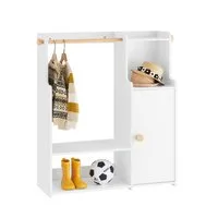 SoBuy Kinderkleiderschrank KMB110 Kindergarderobe Kleiderschrank Kinder Kleiderständer Kinderregal