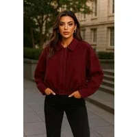 Worldclassca Lederimitatjacke Worldclassca Wildlederoptik Bomberjacke Zip Trench Übergangs Blouson Neue Kollektion - Stilvolle und gemütliche Mode für Damen