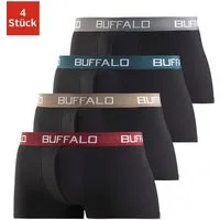 Buffalo Hipster (Packung, 4-St) knapp sitzende Boxershorts mit Kontrastbund aus Baumwollmischung