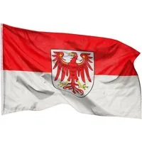PHENO FLAGS Flagge Brandenburg Flagge 90 x 150 cm Fahne Landesfahne Bundesland (Hissflagge für Fahnenmast), Inkl. 2 Messing Ösen