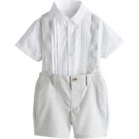 Next Shirt & Shorts Set mit Hemd, Shorts und Hosenträgern (3-tlg)