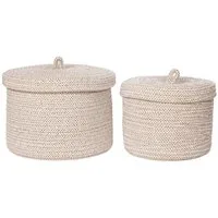 House Nordic Allzweckkorb Sebal Korb Satz von 2 Stk. beige.
