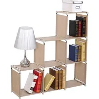 HTI-Living Standregal Stoffregal Stufenregal 6 Fächer Lena, Stück 1-tlg., Standregal