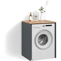 Livinity® Waschmaschinenumbauschrank Paolina, Anthrazit/Goldkraft Eiche, 68 x 88.2 cm (1-St)
