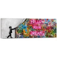 Reinders! Deco-Panel Graffiti follow your dreams, Hobbyraum - Mehrfarbig - MDF - Street Art - 90x30 cm