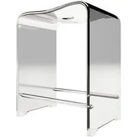 Schulte Dusch- und Badhocker aus Acrylglas, belastbar bis 130,00 kg, ergonomisch geformt, rutsch- und standfest