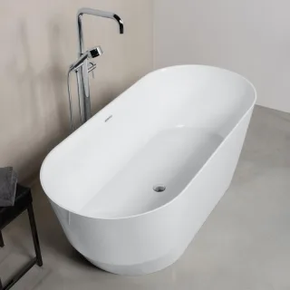 LAUFEN Badewanne LAUFEN Pro aus Marbond freistehend oval 1500x700x590 weiß, H2439520000001 H2439520000001