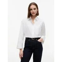 Tommy Hilfiger Hemdbluse MODERN REG POPLIN LS SHIRT Baumwolle, Brusttasche, regular fit