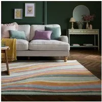 FLAIR RUGS Wollteppich Abstract Flow handgetuftet, rechteckig, Höhe: 10 mm, Wolle, Teppich, Wohnzimmer, Schlafzimmer, Esszimmer