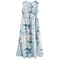 Next Midikleid Midi-Sommerkleid mit seitlichem Bindedetail (1-tlg)
