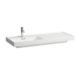 LAUFEN Waschtisch MEDA 460x1200x160 Ablage rechts 3 Hl. m.Ül. weiß matt, H8171107571081 H8171107571081