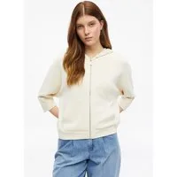 s.Oliver Sweatjacke Sweatshirt Jacke Sweatjacke aus Scuba mit weitem 3/4-Arm