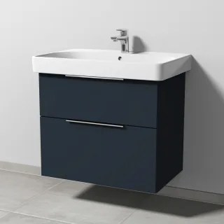 Sanipa 3way Waschtischunterbau zu Geberit Smyle Square Waschtisch mit 2 Auszügen, Marine-Matt UP6721R