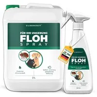 Silberkraft Insektenspray Silberkraft Flohspray für Umgebung, gegen Flöhe, Zecken & Milben, 2500 ml, Langzeitschutz, Effektive Flohabwehr, Ausbreitung schnell minimieren, 1-St., Flohspray für Wohnung und Möbel, ideal für Textilien, Made in Germany
