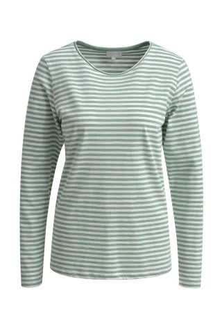 Milano Italy - Longsleeve w roundneck sage print - Gr. - L