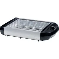 EPIQ Toaster 80001213 Flach-Toaster Brötchen-Röster, schwarz-silber, 600 W