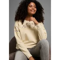 KangaROOS Sweatshirt Oversize-Passform, mit Rundhals, hüftbedeckende Länge