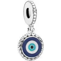 Pandora Charm-Einhänger Charm-Anhänger Evil Eye Blau Silber 792018_E009