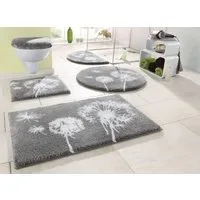 Grund Badematte Pusteblume, Badvorleger, Badezimmer Teppich, sehr weich, Höhe 20 mm, rutschhemmend beschichtet, schnell trocknend, fußbodenheizungsgeeignet, Polyacryl, rechteckig, weiche Haptik, auch als 2-teiliges Set erhältlich, Made in Europe