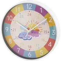 Meinposten Wanduhr Lernuhr Kinderuhr bunt analoge Montessori Kinderzimmer