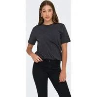 ONLY Kurzarmshirt ONLMONJA S/S STUDS TEE JRS mit Glitzer-Effekt